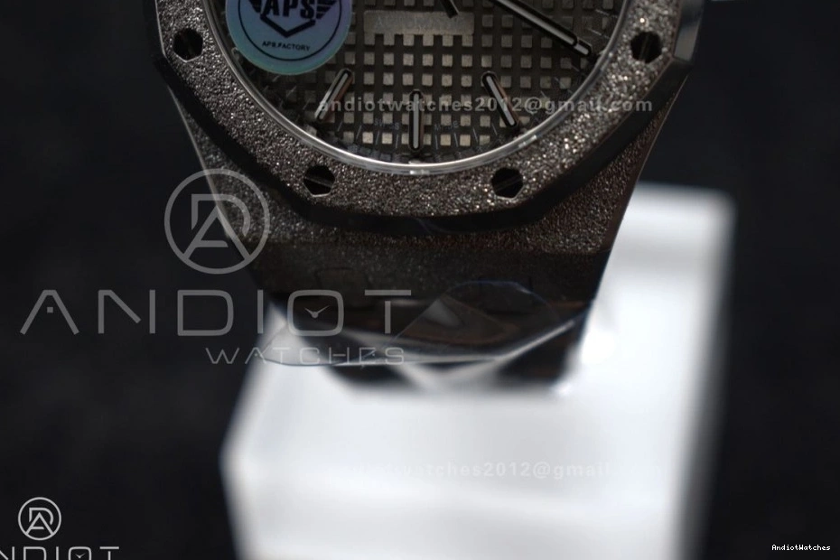Edition 1:1 Clone Grey SS SS Frosted Royal 1031 37mm Oak 15454 Bracelet Dial Best APSF on Lightweight Textured Super SA3120 0719